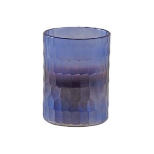 Photophore En Verre Mosaique Violet
