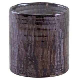 Photophore En Verre Teinté Violet