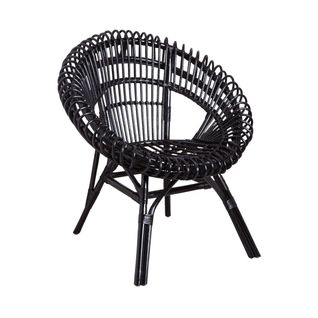 Fauteuil Soleil En Rotin Noir