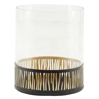 Photophore En Métal Et Verre Zebré