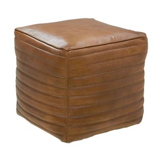 Pouf Cube En Cuir