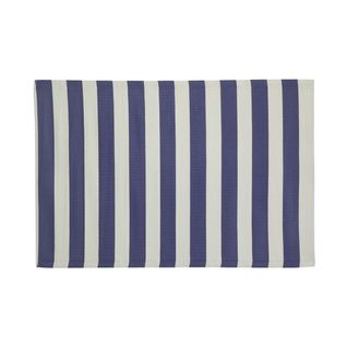 Tapis D'extérieur En Polypropylène 120 X 180 Cm Rayures - Bleu
