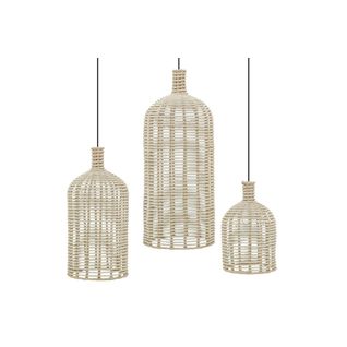 Grand Abat-jour En Corde Beige Et Blanc