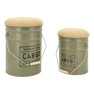 Tabouret/coffre En Métal Cargo Kaki