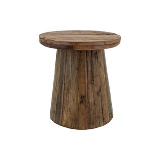 Table Basse Bois Recyclé Ø46 Cm – Look Naturel Et Unique