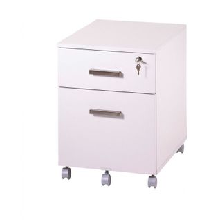 Caisson De Bureau 2 Tiroirs Ineo Blanc Avec Plumier