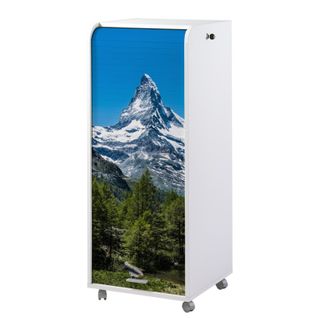 Caisson De Bureau Blanc à Roulettes 108 Cm - Coloris: Mont Cervin 653