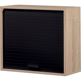 Meuble Cuisine Chêne Rideau Noir 1 Etagère Larg 60 Haut 53.6 Prof 25 Cm
