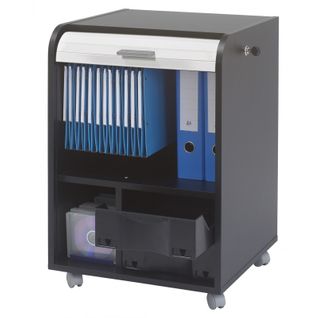 Caisson De Bureau Noir Bicolore à Rideau - Coloris: Blanc