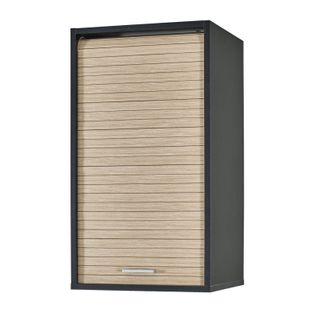 Meuble Cuisine Noir Bicolore 40 Cm H 72 Cm - Coloris: Chêne Naturel