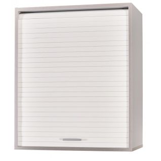 Meuble Cuisine Alu Rideau Chêne Noir Ou Blanc 2 Etagères L 60 H 72 P 35 Cm - Coloris: Blanc