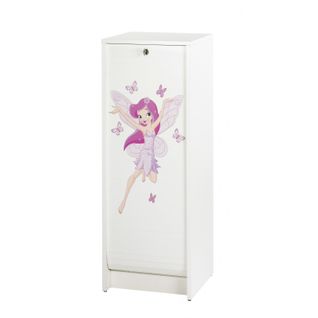 Classeur à Rideau Blanc 5 Niches Serrure 37,8 X 103,8 X 38,4 Cm - Coloris: Fée 217