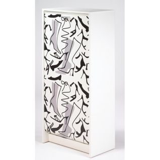 Meuble à Chaussures Blanc 7 Tablettes 21 Paires - Coloris: Bottes 201