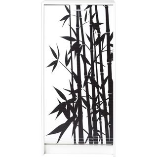 Meuble à Chaussures Blanc 7 Tablettes 21 Paires - Coloris: Bambous 912