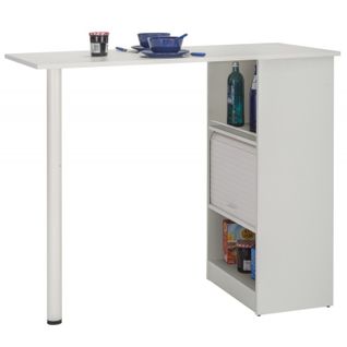 Table De Cuisine Et Meuble De Rangement Blancs - Coloris: Blanc