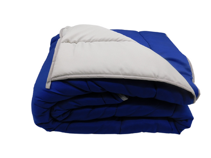 Couette Tempérée Bleu Limoges / Gris Perle - 2 Personnes 220 X 240 - Mi Saison