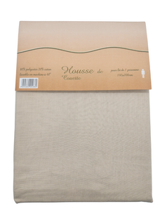 Housse De Couette Polycoton Taupe - 1 Personne 140 x 200