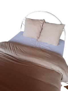 Parure De Lit Jersey 100% Coton - Housse De Couette 220x240 + 2 Taies 60x60 - Toutes Saisons