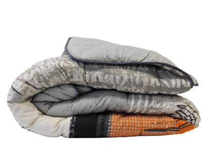 Couette Imprimée Double Face Géométrie - 1 Personne - Légère