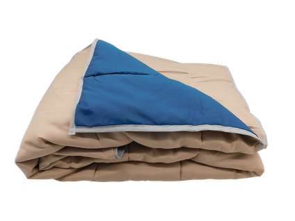 Couette Ultra Légère Bleu / Sable - 2 Personnes 220 X 240 - Spécial Été