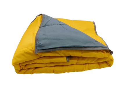 Couette Ultra Légère Gris Foncé / Moutarde - 2 Personnes 220 X 240 - Spécial Été