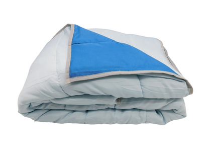 Couette Ultra Légère Bleu Pétrole / Bleu Ciel - 2 Personnes 220 X 240 - Spécial Été