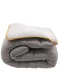 Couette Tempérée Gris Clair - 2 Personnes 220x240 - Mi Saison