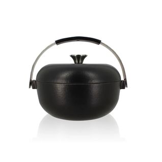 Cocotte Ronde En Fonte Avec Émail 24cm Noir - 7930205