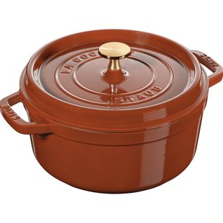 Cocotte 22 Cm, Rond(e), Cannelle, Fonte