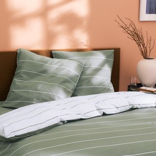 Parure De Lit Imprimée 100% Coton, Stripes