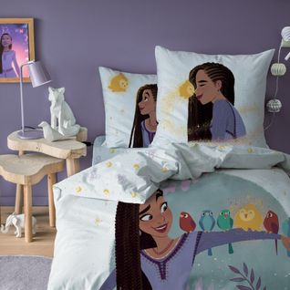 Parure De Lit Imprimée 100% Coton, Disney Wish Asha