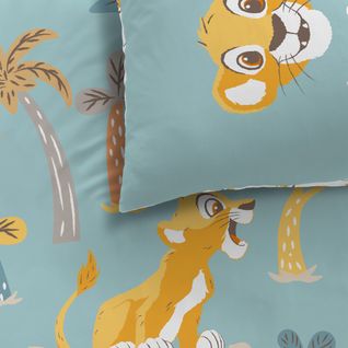 Parure De Lit Imprimée 100% Coton, Disney Home Le Roi Lion Savane