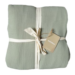 Parure De Lit Unie En Coton Taies Carrées, Gaze De Coton