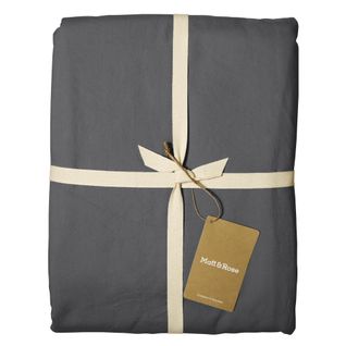 Parure De Lit Unie En Coton Taies Carrées à Volant, Coton Lavé