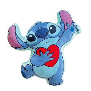 Coussin Forme Imprimé 100% Polyester, Disney Home Stitch Love Bleu 36x36cm