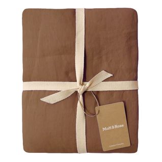 Housse De Couette Unie En Lin, Passion Lin Ecorce 240x220cm