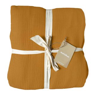 Parure De Lit Unie En Coton Taies Rectangle, Gaze De Coton 240x220+2x50x70cm