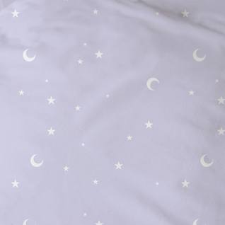 Drap-housse Imprimé 100% Coton, Disney Home Stitch Happy Violet 90x190cm - Bonnet 25cm