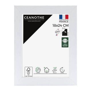Cadre Photo Karma Blanc 18x24 Cm Blanc Bois Reconstitué Fsc