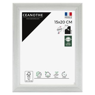 Cadre Photo Perle Gris Clair 15x20 Cm Gris Clair Bois Massif Fsc