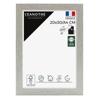 Cadre Photo Australe 20x30 Cm Gris Clair Bois Reconstitué Fsc