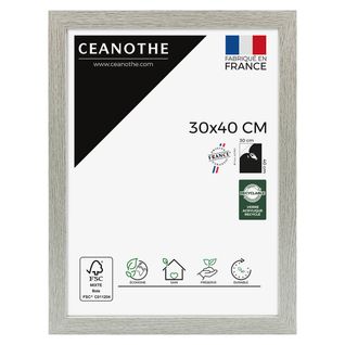 Cadre Photo Australe 30x40 Cm Gris Clair Bois Reconstitué Fsc