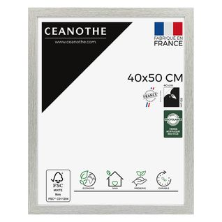 Cadre Photo Australe 40x50 Cm Gris Clair Bois Reconstitué Fsc