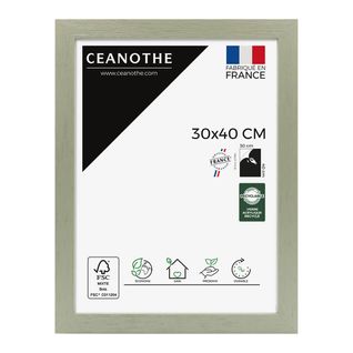Cadre Photo Karma Tilleul 30x40 Cm Vert Clair Bois Reconstitué Fsc