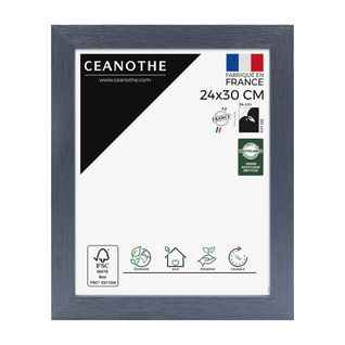 Cadre Photo Karma Gris Bleuté 24x30 Cm Bleu Bois Reconstitué Fsc