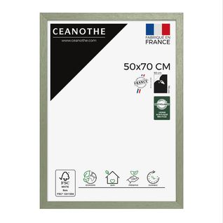 Cadre Photo Karma Tilleul 50x70 Cm Vert Clair Bois Reconstitué Fsc