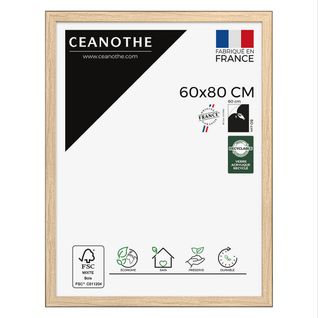Cadre Photo Newton Bois Noir 60x80 Cm Noir Résine Recyclée