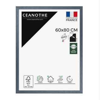 Cadre Photo Karma Gris Bleuté 60x80 Cm Bleu Bois Reconstitué Fsc