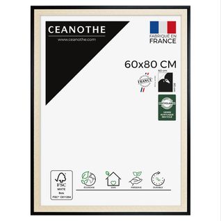 Cadre Photo Palma Noir 60x80 Cm Noir Résine Recyclée
