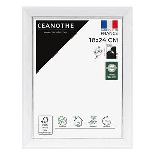 Cadre Photo Vittoria Blanc 18x24 Cm Blanc Bois Massif Fsc